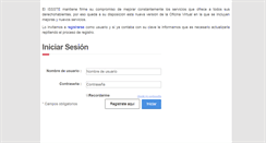 Desktop Screenshot of oficinavirtual.issste.gob.mx